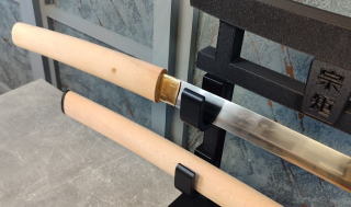 Munenori Shirasaya Katana T10 steel notare hamon - samurajský meč