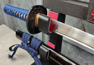 Kojiro Water Dragon Wakizashi with bo-hi blue - samurajský meč
